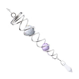 Max 7.5Crystal Spiral Twister Wind Twister Spinner for Indoor Outdoor Use Purple
