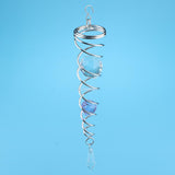 Max 7.5Crystal Spiral Twister Wind Twister Spinner for Indoor Outdoor Use Purple