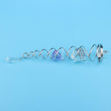 Max 7.5Crystal Spiral Twister Wind Twister Spinner for Indoor Outdoor Use Purple
