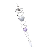 Max 7.5Crystal Spiral Twister Wind Twister Spinner for Indoor Outdoor Use Purple