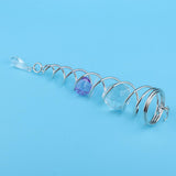 Max 7.5Crystal Spiral Twister Wind Twister Spinner for Indoor Outdoor Use Purple