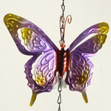 Max Butterfly Wind Chime Tube Ornament Yard Garden Hanging Decoration Gold