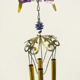 Max Butterfly Wind Chime Tube Ornament Yard Garden Hanging Decoration Gold