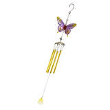 Max Butterfly Wind Chime Tube Ornament Yard Garden Hanging Decoration Gold