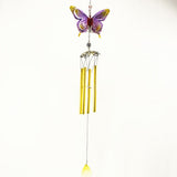 Max Butterfly Wind Chime Tube Ornament Yard Garden Hanging Decoration Gold