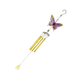 Max Butterfly Wind Chime Tube Ornament Yard Garden Hanging Decoration Gold