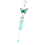 Max Butterfly Wind Chime Tube Ornament Yard Garden Hanging Decoration Blue