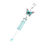 Max Butterfly Wind Chime Tube Ornament Yard Garden Hanging Decoration Blue