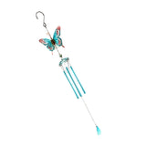 Max Butterfly Wind Chime Tube Ornament Yard Garden Hanging Decoration Blue