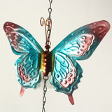 Max Butterfly Wind Chime Tube Ornament Yard Garden Hanging Decoration Blue
