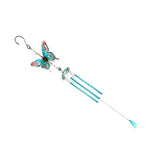 Max Butterfly Wind Chime Tube Ornament Yard Garden Hanging Decoration Blue