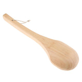 Max 15in Straight Long Handle Wooden Spoon Wooden Sauna Ladle Kitchen Soup Spoon