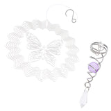Max Crystal Spiral Twister Wind Twister Spinner ndoor Outdoor Butterfly shape