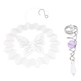 Max Crystal Spiral Twister Wind Twister Spinner ndoor Outdoor Butterfly shape