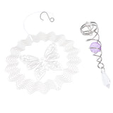Max Crystal Spiral Twister Wind Twister Spinner ndoor Outdoor Butterfly shape