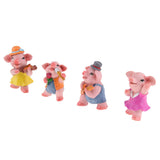 Max Miniature Dollhouse Bonsai Craft Garden Landscape Resin Pig Decor Play the Violin Pig