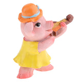 Max Miniature Dollhouse Bonsai Craft Garden Landscape Resin Pig Decor Play the Violin Pig