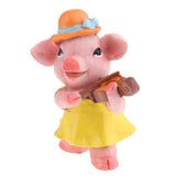 Max Miniature Dollhouse Bonsai Craft Garden Landscape Resin Pig Decor Play the Violin Pig