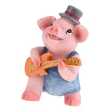 Max Miniature Dollhouse Bonsai Craft Garden Landscape Resin Pig Decor Play Guitar Pig