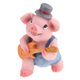 Max Miniature Dollhouse Bonsai Craft Garden Landscape Resin Pig Decor Play Guitar Pig