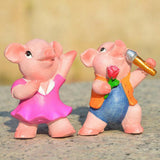 Max Miniature Dollhouse Bonsai Craft Garden Landscape Resin Pig Decor Dancing Pig