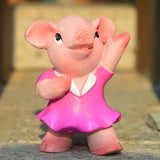 Max Miniature Dollhouse Bonsai Craft Garden Landscape Resin Pig Decor Dancing Pig