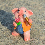 Max Miniature Dollhouse Bonsai Craft Garden Landscape Resin Pig Decor Singing Pig