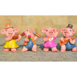 Max Miniature Dollhouse Bonsai Craft Garden Landscape Resin Pig Decor Singing Pig