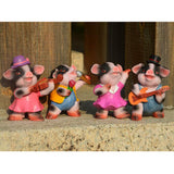 Max Miniature Dollhouse Bonsai Craft Garden Landscape Resin Pig Decor Play the Violin B