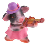 Max Miniature Dollhouse Bonsai Craft Garden Landscape Resin Pig Decor Play the Violin B