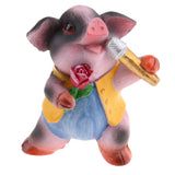 Max Miniature Dollhouse Bonsai Craft Garden Landscape Resin Pig Decor Singing B