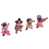 Max 4x Funny Cute Pig Garden Statue Resin Lawn Ornaments Deco Spotted Pig Family