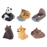 Max Mini Resin Cute Bathing Animals Statues Fairy Garden Ornaments Panda