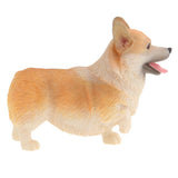 Max Resin Craft Standing Corgi Dog Figurine Home Decor Collectibles Yellow