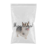 Max Resin Craft Standing Corgi Dog Figurine Home Decor Collectibles Three-colour