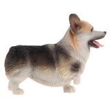 Max Resin Craft Standing Corgi Dog Figurine Home Decor Collectibles Three-colour