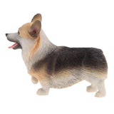 Max Resin Craft Standing Corgi Dog Figurine Home Decor Collectibles Three-colour