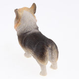 Max Resin Craft Standing Corgi Dog Figurine Home Decor Collectibles Three-colour