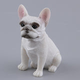 Max French Bulldog Figurine Model Garden Home Decor White Sitting
