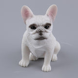 Max French Bulldog Figurine Model Garden Home Decor White Sitting