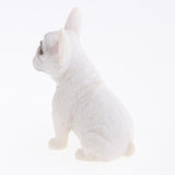 Max French Bulldog Figurine Model Garden Home Decor White Sitting