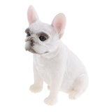 Max French Bulldog Figurine Model Garden Home Decor White Sitting