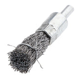 Max Maxb Stainless Steel Pen Shape Crimped Wire Brush 6mm Shank 6 x 16mm 0.3