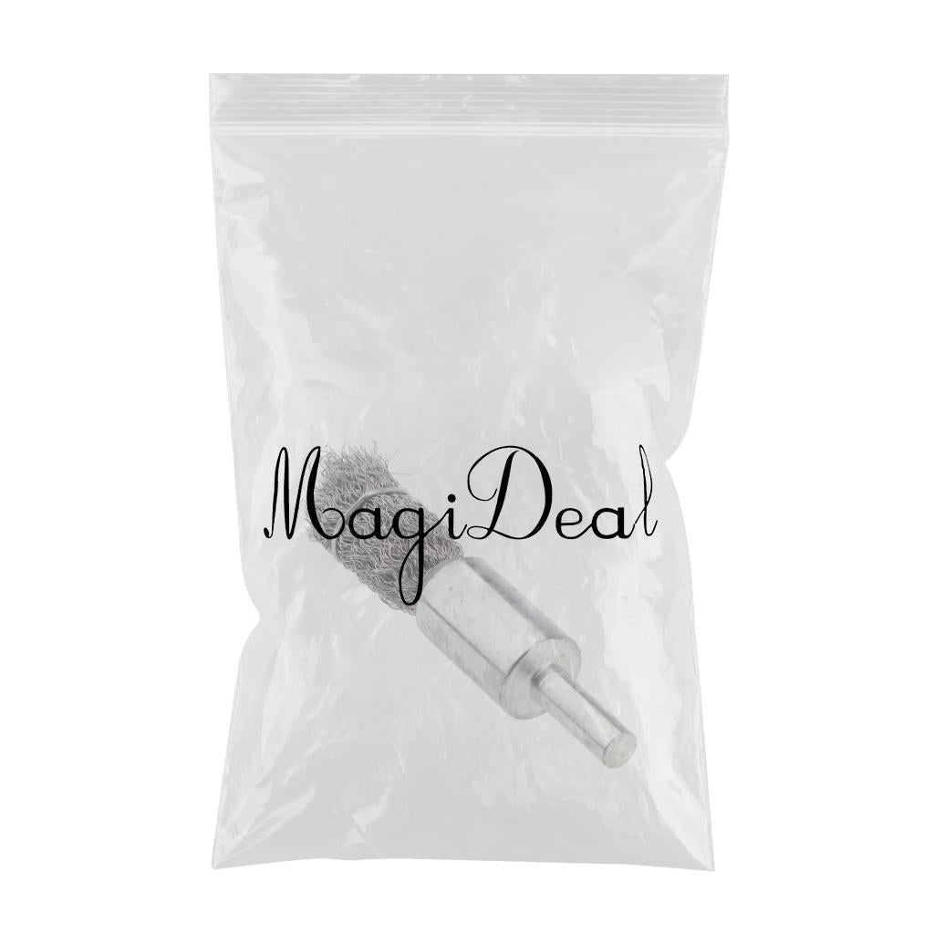 Max Maxb Stainless Steel Pen Shape Crimped Wire Brush 6mm Shank 6 x 16mm 0.15