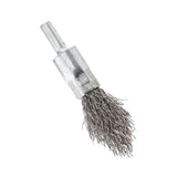 Max Maxb Stainless Steel Pen Shape Crimped Wire Brush 6mm Shank 6 x 16mm 0.3 Pointed