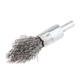 Max Maxb Stainless Steel Pen Shape Crimped Wire Brush 6mm Shank 6 x 16mm 0.3 Pointed