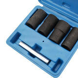 Max 5pcs Carbon Steel Metric Locking Lug Nut Extractor Stud Bolts Removal Tools