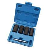 Max 5pcs Carbon Steel Metric Locking Lug Nut Extractor Stud Bolts Removal Tools