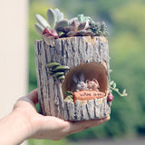 Max Resin Flowerpot Creative Succulent Planter Home Decoration Bunny picnic
