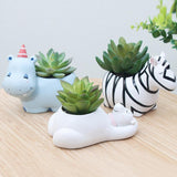 Max Cute Animal Succulent Planter Bonsai Pot Flowerpot Office Home Decor Zebra